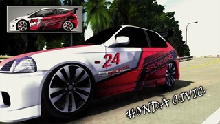 Honda Civic Car decals Vector Image || Car Parking Multiplayer