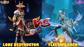 YI SHUN SHIN FLEET WARDEN VS YI SHUN SHIN LONE DESTRUCTOR MLBB COMPARISON