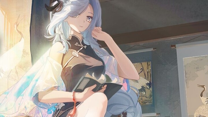 [Genshin Impact] Shenhe's new skin! Super beautiful fantasy original dress - "Clouds rise and cranes