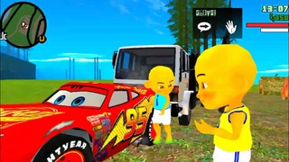 100 Hari Upin & Ipin Tersesat di Hutan Karena Mobil Truk Tronton Pengangkut Kuda Rusak - Kartun Gta