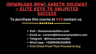 [Download Now] Gareth Soloway - Elite Keys To Unlimited Success