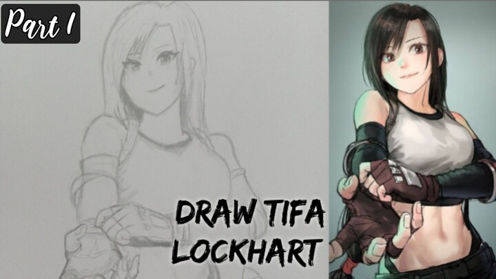 MBG 😻 (My Bini Gweh) | How to Draw Tifa Lockhart (Sketch + Lineart) (BnW (Version)