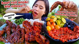 SEMUR TAHU BEEF ROLL JAMUR ENOKI LALAPAN JENGKOL MENTAH KABAU LEUNCA SAMBAL TERASI