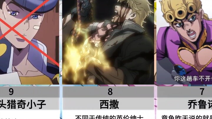 jojo最绅士角色排名：