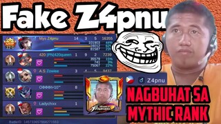 FAKE Z4PNU EPISODE! NAGBUHAT SA RANK!!! MAGPAKAILAN MANN!!