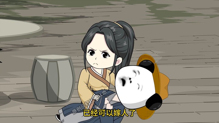 程咬金只是轻伤虾仁，却被程清月臭骂一顿，无奈的程咬金只好成全他们的婚事。