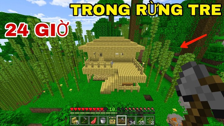 Thử Thách 24 Giờ Sống Trong Rừng Tre (MINECRAFT PE)