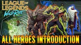 LOL WILD RIFT HEROES INTRODUCTION