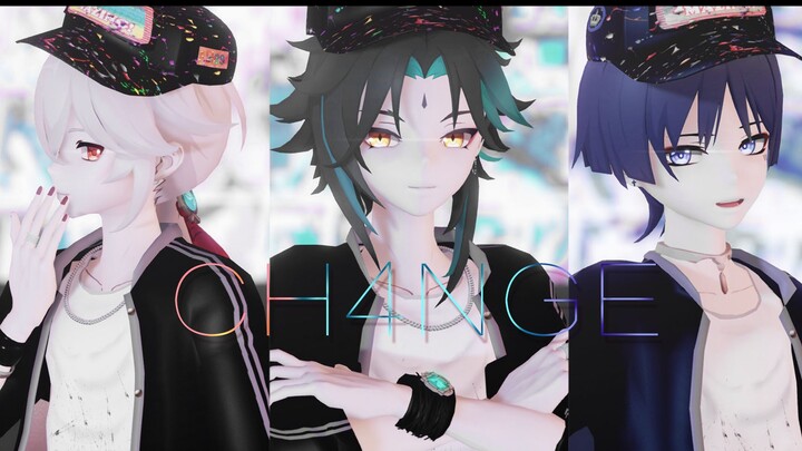 【原神MMD】CH4NGE【魈/散兵/枫原万叶】