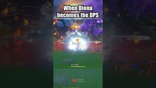 WHEN DIONA BECOMES THE DPS ❄️ GENSHIN IMPACT #genshinimpact #diona