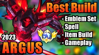 ARGUS BEST BUILD 2023 | TOP 1 GLOBAL ARGUS BUILD | ARGUS - MOBILE LEGENDS | MLBB