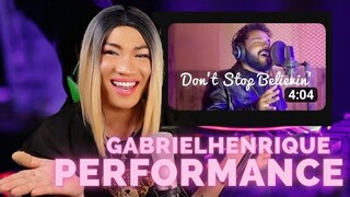 Don't Stop Believin' - Gabriel Henrique (Cover) REACTION VIDEO
