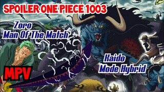 SPOILER ONE PIECE 1003 - ZORO + ENMA SETARA YONKOU ??? | (ONE PIECE) TERBARU