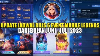 UPDATE JADWAL RILIS 6 EVENT GRATISAN MOBILE LEGENDS JUNI - JULI 2023! EVENT MLBB X STAR WARS