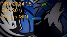 Dallas mavericks VS Minnesota timberwolves | OCT 30 2024 | NBA 2024-2025