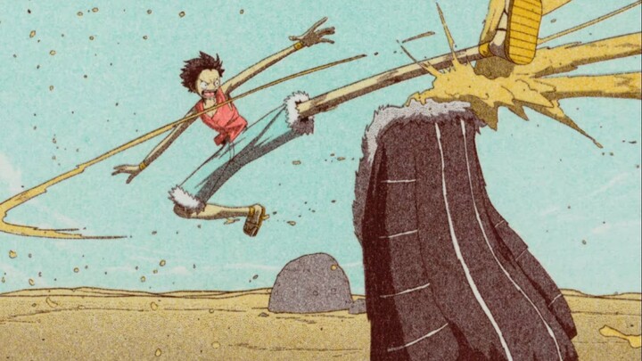 (4K) Super strong fan-made animation: Luffy vs. Crocodile. Too strong