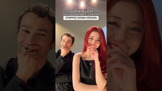 MAX and HUH YUNJIN of LE SSERAFIM sing a stripped down version of STUPID IN LOVE #lesserafim #singer