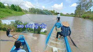 Lần đầu đi vỏ ra sông chài cá vui quá vui