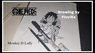 Speed Drawing Monkey D Luffy dari anime One Piece || by FloviEx