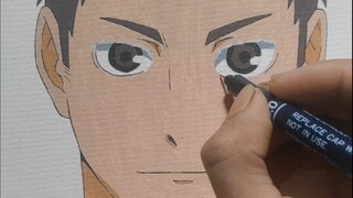 Drawing ドローイング Sawamura Daichi from Haikyuu! dibujar