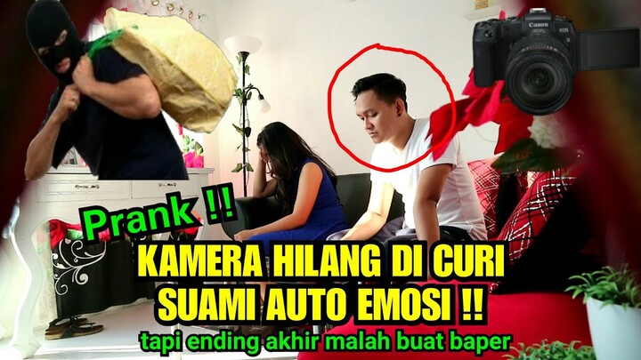 Prank kamera hilang di curi,suami auto emosi !!!