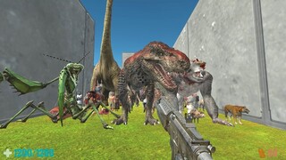 Escape from All Units in Maze. FPS Perspective! Animal Revolt Battle Simulator