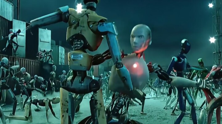 A man was horrified to discover two groups of robots locked in a fierce battle.