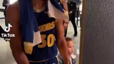 When your dad is freakin Stephen Curry but you’re fanning over Klay Thompson😆🥰