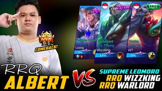 RRQ ALBERTTT GOT COMEBACK! vs. SQUAD MATE RRQ with SUPREME NO.2 LEOMORD in RANK ~ MLBB