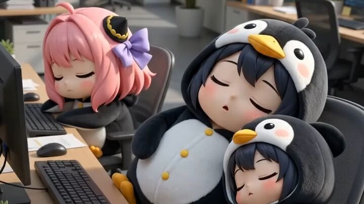 “They were supposed to be working… but the office had other plans 😭😂💼 #Gugugaga #FunnyAnimation #