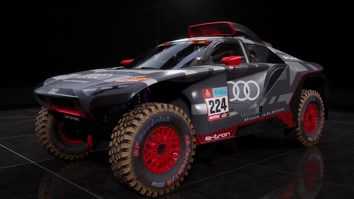Car Audi RS Q E-tron in Dakar Desert Rally. Audi sport