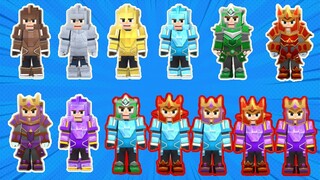 🔴POWER OF ALL ARMOR IN SKYBLOCK BLOCKMAN + TOP 5 MIX GEAR IN SKYBLOCK