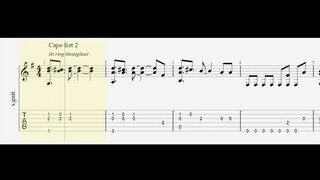 【谱例】超好听的紅蓮華 鬼滅之刃主题曲 新手进阶指弹曲谱演示