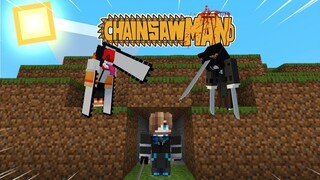 ถ้า!? เราต้องวิ่งหนีจากปีศาจ 2 คน ในโลกเชนซอว์แมน!! | Minecraft ChainsawMan Manhunt