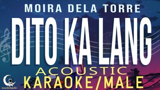 DITO KA LANG - Moira Dela Torre ( Acoustic Karaoke/Male Key )