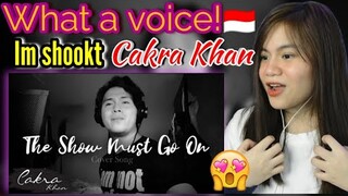 Cakra Khan - The show must Go on ( cover ) I REACTION VIDEO