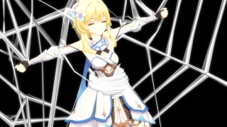 Yingmei is entangled in a spider web