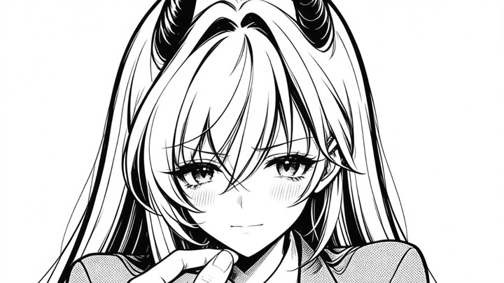 While arguing with the dragon girl, I suddenly touched her chin.