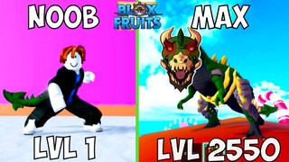 Noob to Max Level using T-Rex Fruit in Bloxfruits