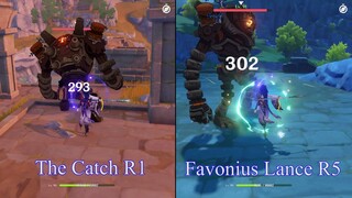 The Catch R1 VS Favonius Lance R5