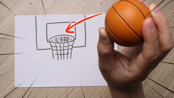 [Breaking the Dimensional Wall] I shot the basketball into the basket in the painting