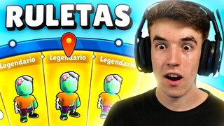 ABRO +100 RULETAS PARA CONSEGUIR LAS NUEVAS SKINS de STUMBLE GUYS