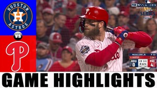 Philadelphia Phillies vs. Houston Astros (11/1/22) WORLD SERIES Game 3| MLB Highlights (Set 3)