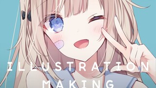 猫耳っ子描いてみた！ラフから完成まで【イラストメイキング/Illustration Making】