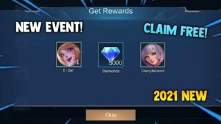 NEW! 5K DIAMONDS AND 10 FREE SKIN! FREE SKIN! 2021 NEW SECRET EVENT | MOBILE LEGENDS 2021