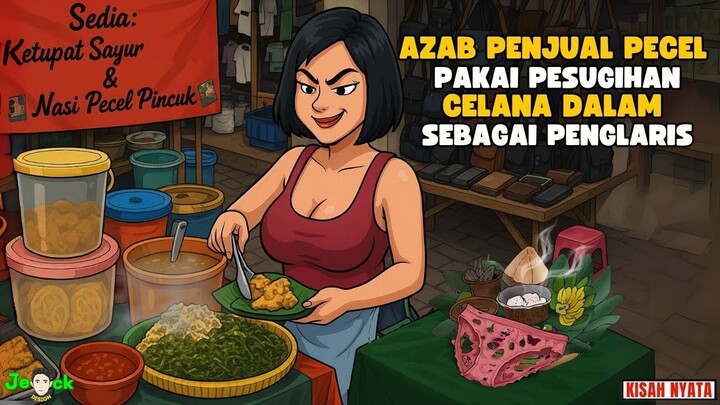 AZAB PENJUAL PECEL PAKAI PESUGIHAN CELANA DALAM SEBAGAI PENGLARIS DAGANGAN