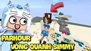 THỬ THÁCH TƯỞNG DỄ MÀ KHÓ: MEOWPEO PARKOUR VÒNG QUANH MÈO SIMMY TRONG MINI WORLD VÀ CÁI KẾT BẤT NGỜ