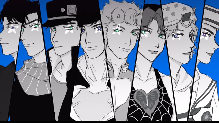 [JOJO handwritten / 1-8 protagonist center] Butterfly