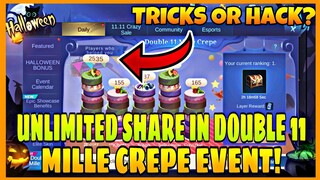 TRICKS ON DOUBLE 11 MILLE CREPE EVENT! || 100% WORK! || MOBILE LEGENDS BANG BANG