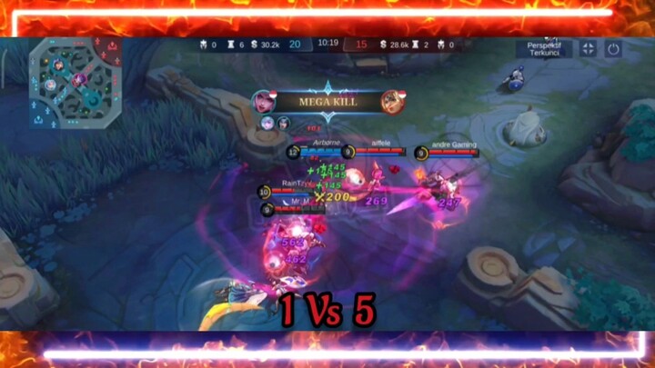 1 VS 5 - MOBILE LEGENDS #BotcahZ1